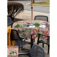 thumbnail image 4 of Outdoor Tablecloth with Umbrella Hole and Zipper, Christmas Square Table Cloth 54x54 Inch Waterproof Tablecloth, Snowman Snowflake Xmas Tree Winter Wooden Picnic Table Cover for Patio Camping, 4 of 7