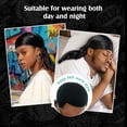 thumbnail image 6 of 100% Mulberry Silk Durag for Men & Women, 22 Momme Silky Durag for Hair Care, Soft and Breathable Do rag for Comfortable Wear, Perfect for Fashion Styling, 1Pc, Black, 6 of 9