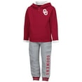thumbnail image 2 of Toddler Colosseum Crimson/Heathered Gray Oklahoma Sooners Poppies Pullover Hoodie and Sweatpants Set, 2 of 3