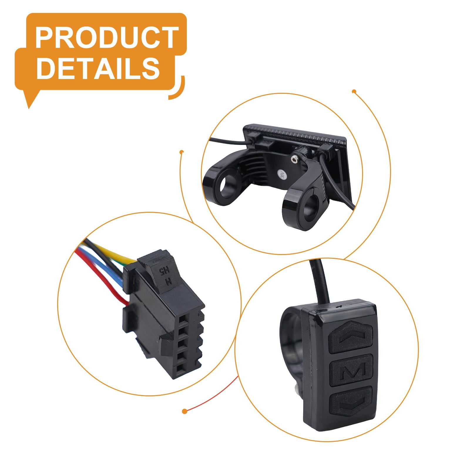 Sportact Cycling,Bicycle Accessories,Electric Bicycle,SW900 LCD Display Meter Control Panel 24-60V E-Bike Electric Bicycle Scooter,Bicycle Accessories for Adult Bikes