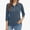 7# Navy, variant on New 3/4 Sleeve Polo Shirts Women V Neck Collared Tees Loose Casual Business Tops Summer Army Green 3XL