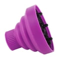 thumbnail image 2 of Difusor de secador de pelo plegable de silicona, accesorio portátil de viaje, color morado, 2 of 5
