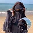 thumbnail image 1 of YAOBAMM Cycling Headgear Summer Sunscreen Face Hood Cool Touch Breathable Face protective Solid Color Full Protection Outdoor Lace Up Neck Protection, 1 of 6