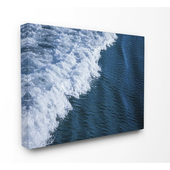 Stupell Home Décor Blue Ocean Wave Crash Photograph Canvas Wall Art by Third and Wall