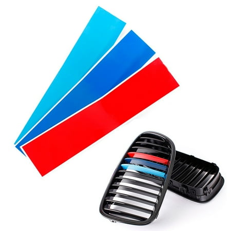 Bmw M3 Decals - 3 M-Colored Grill Kidney Vinyl Strip Sticker Decal For BMW M3 M5 E39 E46 E60 E90