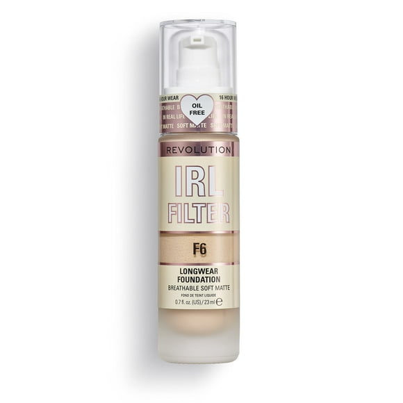 Filtro IRL Foundation Revolution Beauty F6, 20 ml, cobertura media
