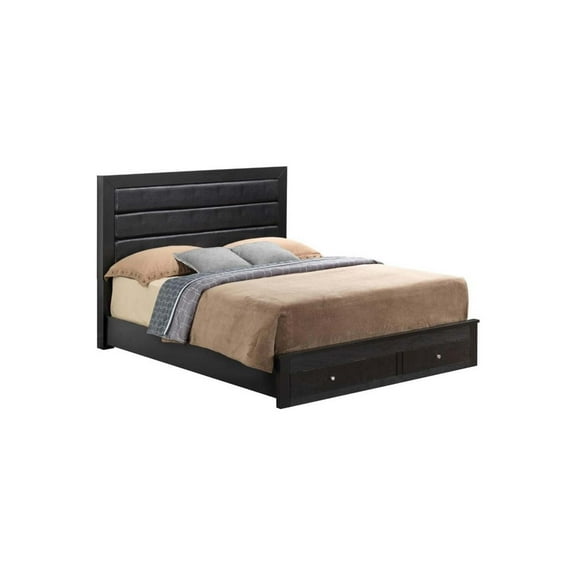 Glory Furniture Burlington Full Storage Bed in Black