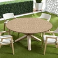 thumbnail image 5 of Rattan Round Fitted Tablecloth with Elastic Edge,Water&Stain-Resistant Wipeable Picnic Beige Table Cover for 48"-52" Found Tables Reusable Weaving Print Table Cloth for Dinner,Outdoor,Patio,Camping, 5 of 8