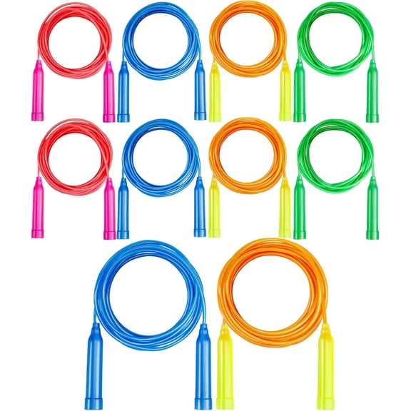 Kids Jump Rope,7.2 ft Colorful Outdoor Jump Ropes,Plastic Jumping Ropes,Adjustable Skipping Rope for Kids Party Favor Birthday Sports Reward Gift