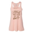thumbnail image 1 of "Coffee Tank Top, I Need A Coffee The Size Of My Butt, Muscle Tank, Bella Canvas, Racerback, Women's Coffee Shirt, Coffee Racerback, Gym Tank, Peach, EXTRA SMALL", 1 of 1