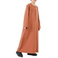 thumbnail image 6 of EnJoCho Kids Arabic Thobes Musli𝗆 Thobe Long Sleeve Kaftan Islami𝖼 Prayer Dress Ramadan Eid Outfit Traditional 𝖢ostume Celebration Robe, 6 of 9