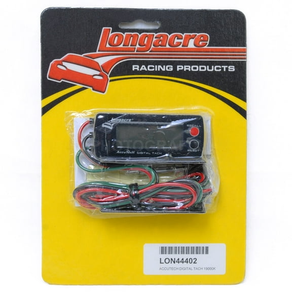 Longacre Racing 44402 Digital Tachometer 19K, Micro, Mini-Sprint