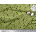 thumbnail image 2 of Soimoi Green Heavy Satin Fabric Snowman & House Architectural Print Fabric by Yard 54 Inch Wide, 2 of 3