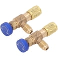 thumbnail image 3 of Valve de Contrôle de Réfrigérant, 2 Pcs Valve de Dosage de Tuyau de Charge de Réfrigérant en Laiton pour R22 R404 R407 Filetage 1/4SAE, 3 of 8
