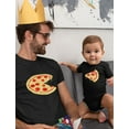thumbnail image 5 of Pizza Pie & Slice Dad & Baby Set Baby Bodysuit & Men's T-Shirt Shower Gift Dad Black XXX-Large / Baby Black 18M (12-18M), 5 of 7