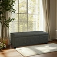 thumbnail image 7 of BELLEZE Storage Ottoman Bench Footstool - Amherst (Rustic Gray), 7 of 7