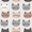 Gray Cat Pattern, variant on Yayeee 2 Pack Qtip Holder Bathroom Cotton Swab Canister with Lid Clear Dispenser Set, Brown Cakes