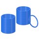 thumbnail image 1 of Anillos de lanzamiento de plástico Uxcell para botellas, anillos de carnaval, aros de plástico para práctica de velocidad y agilidad, favor de fiesta al aire libre de 3.5 pulgadas, azul, 1 of 7
