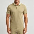 thumbnail image 4 of Rrxhxhs Golf Shirts for Men Summer Fashion Contrast Collared 2-Button Short Sleeve Leisure Thin Ice Silk Business Casual Tops,2XL, 4 of 7