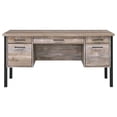 thumbnail image 4 of Samson 60-inch 4-drawer Office Computer Desk Weathered Oak, 4 of 11