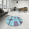 thumbnail image 3 of Ahgly Company Indoor Rectangle Patterned Slate Blue Grey Blue Area Rugs, 5' x 7', 3 of 6