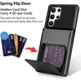 thumbnail image 5 of Wallet Case for Samsung Galaxy S22 Ultra Case with 4-Card Credit Card Holder Slot Shockproof Cover Hybrid Heavy Duty Protection  Phone Case Compatible with Galaxy S22 Ultra 5G-Grey, 5 of 12