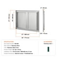 thumbnail image 2 of KFFKFF Barbecue Access Door, 30W x 21H Inch Dual Exterior Kitchen Door, Stainless Steel Inset Door, Wall Vertical Door with Inset Handles, for Barbecue Island, Grill Station, Outdoor Cupboard, 2 of 9