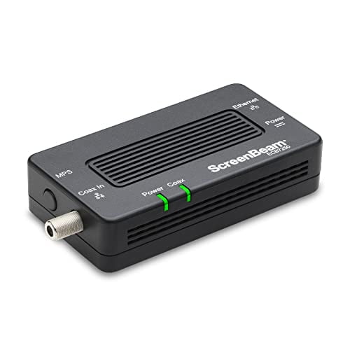 ScreenBeam Adaptateur Réseau MoCA 2.5 pour Internet à Haute Vitesse, Ethernet sur Coaxial - Adaptateur Additionnel Unique pour Réseau MoCA Existant (Modèle : ECB7250S02)