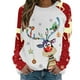 thumbnail image 2 of Puntoco Camisas para mujer Blusa regular estampada con cuello redondo y manga larga con estampado navideño Puntoco Puntoco-1064, 2 of 5
