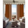 thumbnail image 4 of Blackout Curtains for Bedroom, Burnt Orange Beige Striped Room Darkening Window Drapes for Living Room, Modern Farmhouse Retro Lines Thermal Insulated Grommet Curtains, 42x63 inch, 2 Panels, 4 of 9