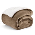 thumbnail image 1 of Manta Bedsure Sherpa de forro polar para sofá, 130 x 150 cm, color camel, 1 of 6