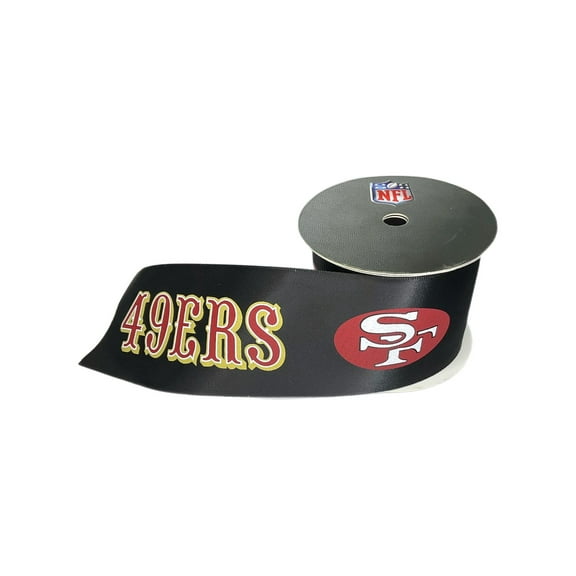 49ers Printed Ribbon 2 1/4"-Inch Width, 15 Foot Spool - USA Licensed Bows