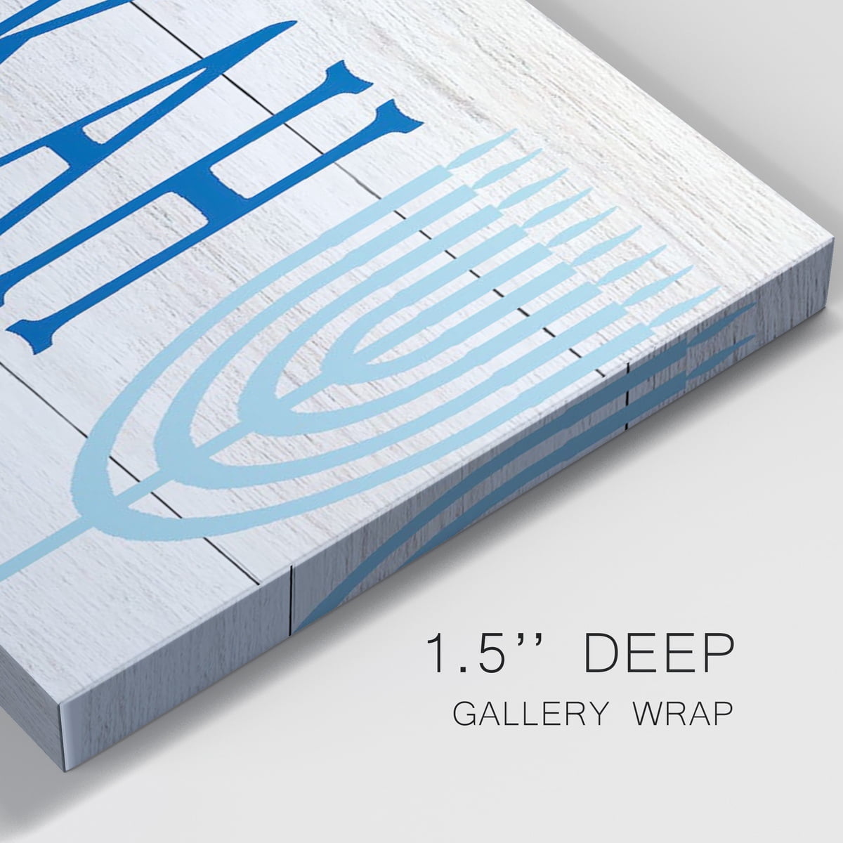 Happy Hanukkah Premium Gallery Wrapped Canvas - Ready to Hang