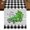 Green Grey, variant on Table Runners 70 Inches Long Dress Scarves, St. Patrick's Day Farmhouse Coffee/Dining/Kitchen Table Decor, Holiday Table Runner, Spring Three Leaf Grass Truck Black Plaid 13x70 Inch
