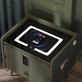 thumbnail image 3 of FINE MAKER Multifunctional Bedroom Two-Drawer Nightstand, Creative, Wireless Charging, Dual USB, 3 of 14