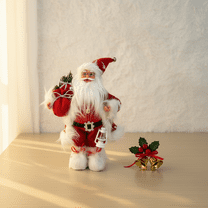 12" Christmas Santa Claus Doll Gift Toy Home Table Decoration Collectible Figurines For Xmas Holiday