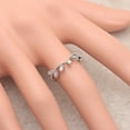 thumbnail image 5 of Leaf Band Sterling Silver Wedding Ring Womens Ginger Lyne Collection, 5 of 7