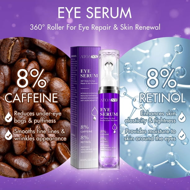 Atoany Eye Serum 8% w/Caffeine, Intensive Hydration for Eye