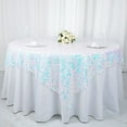 BalsaCircle 72" x 72" Iridescent Blue Square Big Payette Sequin Table ...