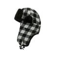 thumbnail image 4 of Checker Pattern Trooper Hat - Black White, 4 of 5