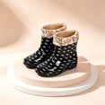 thumbnail image 2 of Mid-Calf Water Shoes for Women Round Toe Slip-on Waterproof PVC Lined Rain Boots for Outdoor Daily Walks, 2 of 8