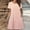 Pink, variant on Sentmoon Dresses for Women 2025 Plus Size Short Sleeve Prom Dresses Gradient Color Loose Crew Neck Dress for Wedding Guest with Pockets Summer Stylish for Weekend Brunch L