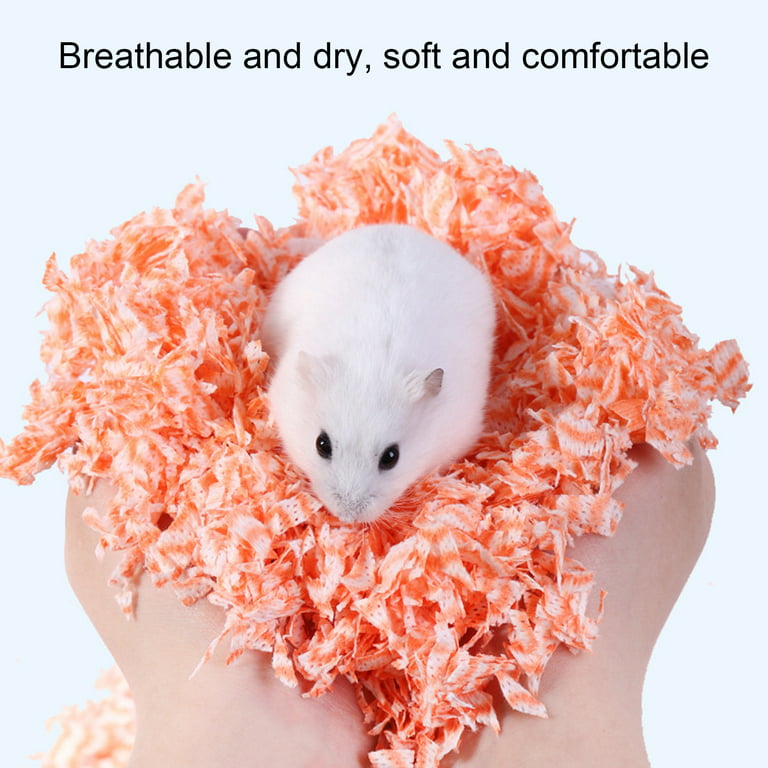 Small Animal Cotton Filler, Warm Hamster Cotton Winter Fluffy Safe for  Chinchilla for Syrian Hamster (Pink)