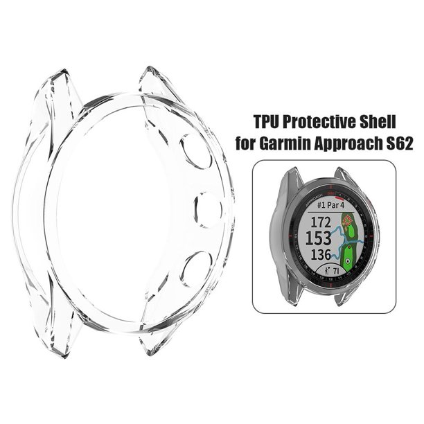 Funda de TPU para reloj, protector antiarañazos para Garmin Approach S62 (blanco)