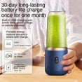 thumbnail image 2 of Licuadora portátil de 400 ml, exprimidor de frutas eléctrico con carga USB, taza para exprimir jugos de limón y naranja, licuadora para batidos, color azul A, 2 of 6