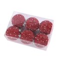 thumbnail image 2 of Set of 6 Christmas tree ornament balls, Christmas tree ornament set with hanging rope, Christmas hanging decoration (red, 24 cm x 16 cm x 8 cm), 2 of 4