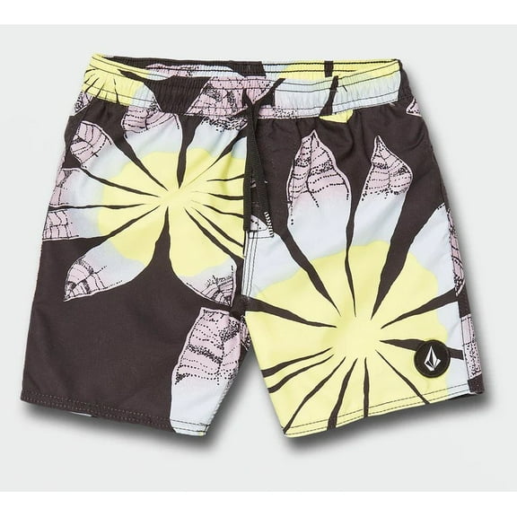 Volcom Big Boys Poly Party Mesh Lined Swim Trunks, Size Medium, Black