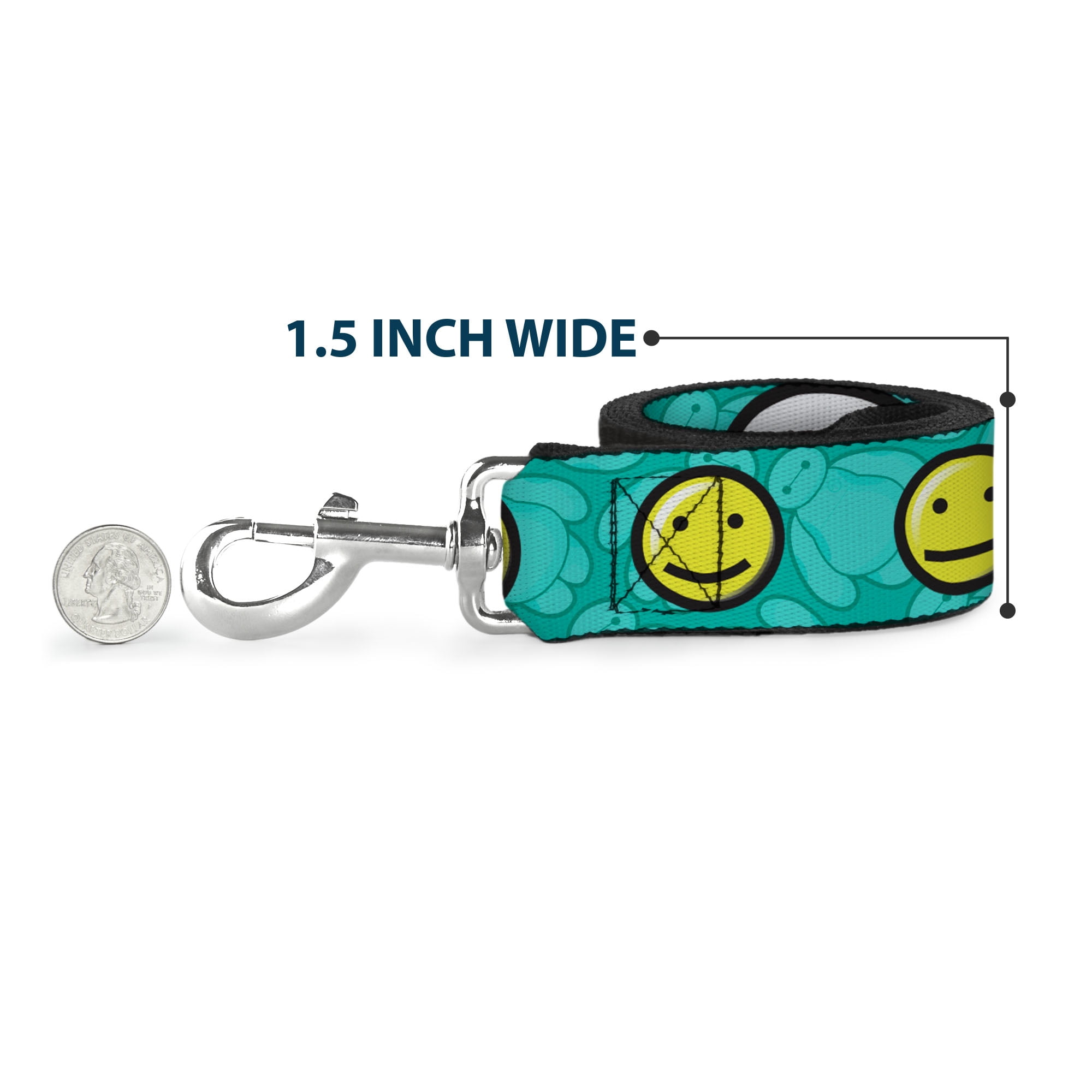 Disney Pet Leash, Dog Leash, Alice in Wonderland Card Suits Red Black, 6 Feet Long 1.0 Inch Wide