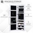 thumbnail image 4 of Wall-Mounted Jewelry Armoire: With Full-Length Mirror Storage Organizer, White, 4 of 6