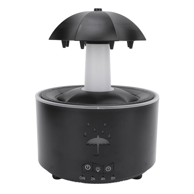 Humidificador De Paraguas De Lluvia, 300 Ml Humidificador De Difusor De Aceite Esencial Pequeño Con Luces De Estado De Ánimo De 7 Colores, 4 Temporizadores Y Control Remoto